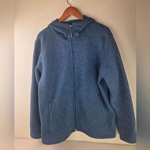 The North Face Men's Zip-Up Fleece Jacket Hooded, Size Large Blue